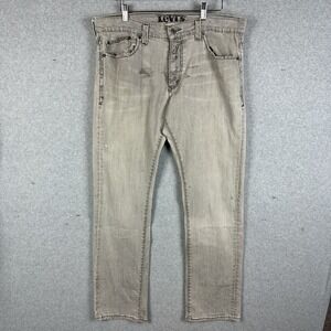 Levi's Button Fly 511 Men's 33x32  Slim, Distressed, Thrashed, Lt Wash Jeans